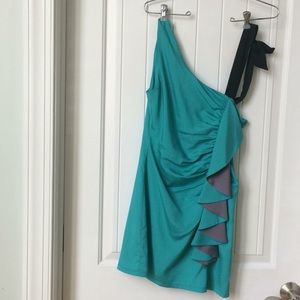 Luluvia dress teal, gray & black size small